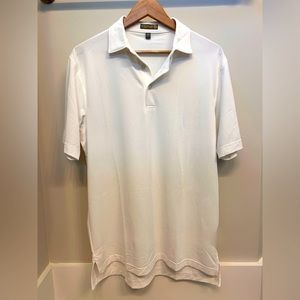Peter Millar White Summer Comfort Polo Medium